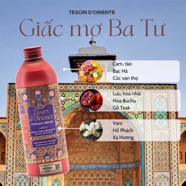 Sữa Tắm Nước Hoa Tesori D'oriente Hương Giấc Mơ Ba Tư 500ml Cappi