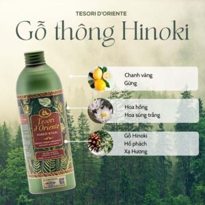 Sữa Tắm Nước Hoa Tesori D'oriente Hương Gỗ Thông Hinoki 500ml Cappi