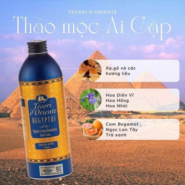 Sữa Tắm Tesori D'oriente Nước Hoa Thảo Mộc Ai Cập 500ml Cappi