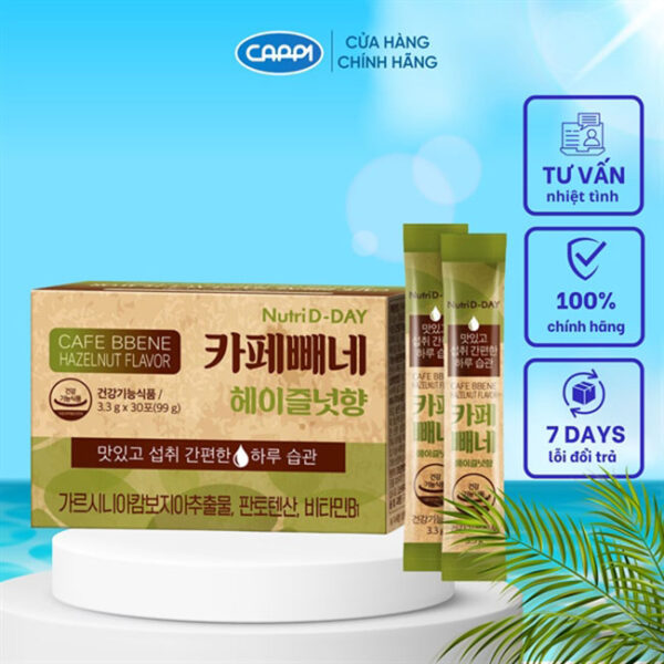 Cà Phê Giảm Cân Nutri D Day Cafebbene Hazelnuts Taste